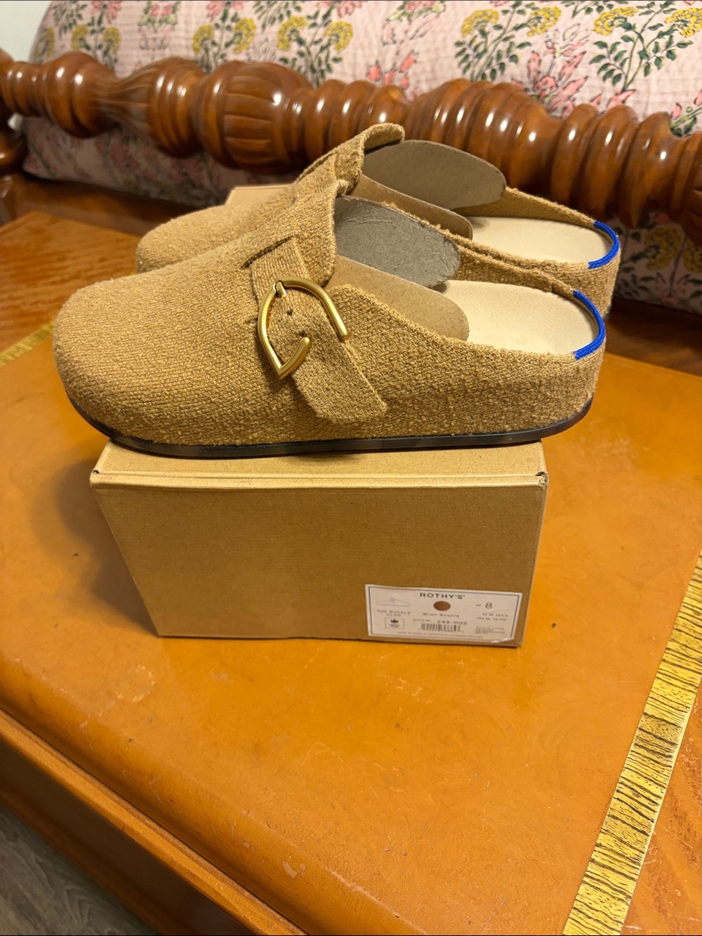 Rothy’s The Buckle Clog in Wren Boucle Size 8. New in Box - Picture 4 of 4